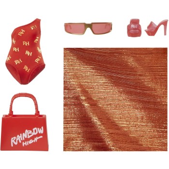 MGA Entertainment Rainbow high swim & style fashion doll- ruby (red) 507277-EUC 035051507277