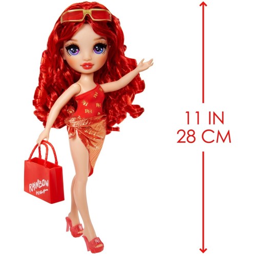 MGA Entertainment Rainbow high swim & style fashion doll- ruby (red) 507277-EUC 035051507277
