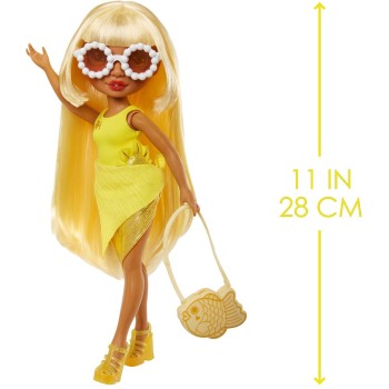 MGA Entertainment Rainbow high swim & style fashion doll- sunny (yellow) 507284-EUC 035051507284