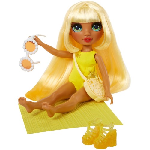 MGA Entertainment Rainbow high swim & style fashion doll- sunny (yellow) 507284-EUC 035051507284