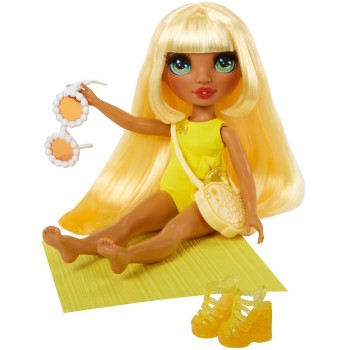 MGA Entertainment Rainbow high swim & style fashion doll- sunny (yellow) 507284-EUC 035051507284