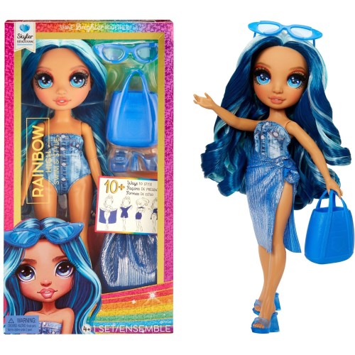 MGA Entertainment Rainbow High Swim And Style Κούκλα Μόδας - Skyler Blue 507307-EUC 035051507307