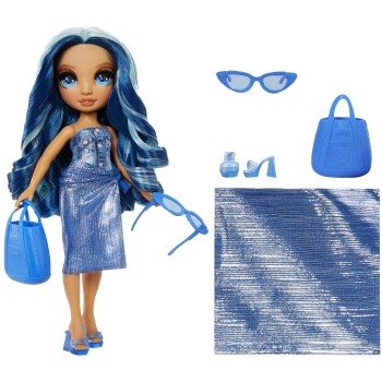 MGA Entertainment Rainbow high swim & style fashion doll- skyler (blue) 507307-EUC 035051507307
