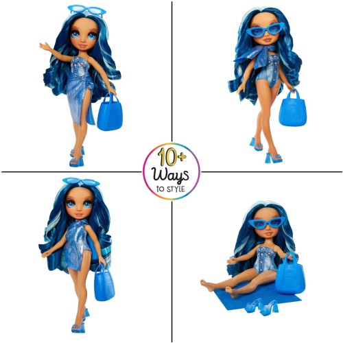 MGA Entertainment Rainbow High Swim And Style Κούκλα Μόδας - Skyler Blue 507307-EUC 035051507307