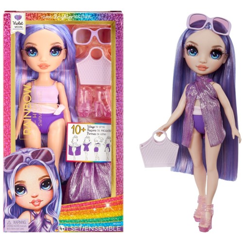 MGA Entertainment Rainbow high swim & style fashion doll- violet (purple) 507314-EUC 035051507314