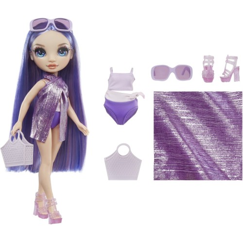 MGA Entertainment Rainbow High Swim And Style Κούκλα Μόδας - Violet Purple 507314-EUC 035051507314