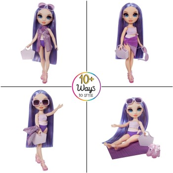 MGA Entertainment Rainbow high swim & style fashion doll- violet (purple) 507314-EUC 035051507314