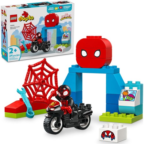 LEGO Spiderman duplo περιπέτεια με μοτοσικλέτα του σπιν 10424 5702017583792