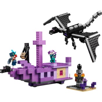 LEGO minecraft ο δράκος ender της τελικής κρίσης και το πλοίο 21264 5702017583402