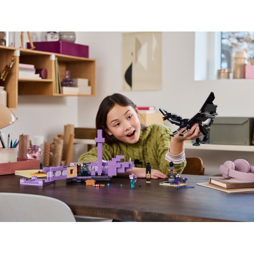 LEGO minecraft ο δράκος ender της τελικής κρίσης και το πλοίο 21264 5702017583402