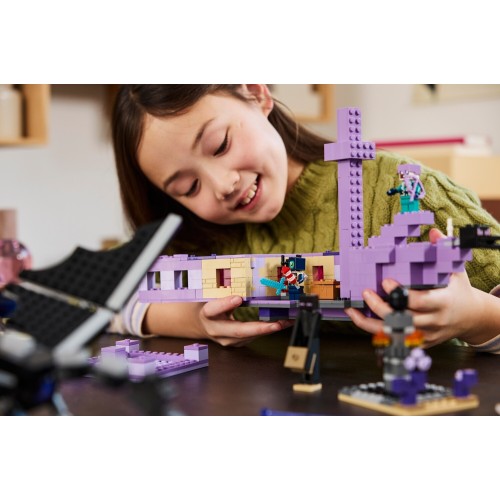 LEGO minecraft ο δράκος ender της τελικής κρίσης και το πλοίο 21264 5702017583402