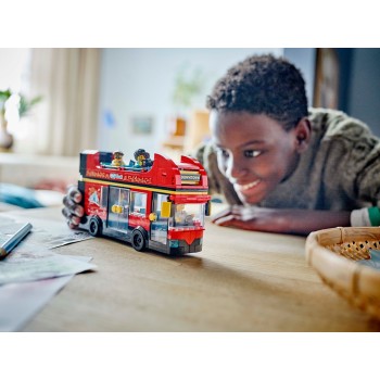 LEGO city κόκκινο διώροφο λεωφορείο ξενάγησης 60407 5702017582894