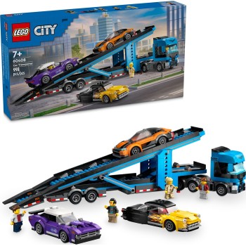 LEGO city φορτηγό μεταφορέας αυτοκινήτων με σπορ αυτοκίνητα 60408 5702017582900