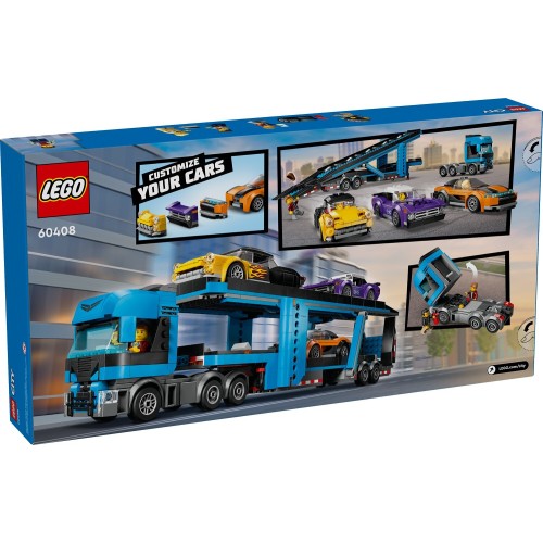 LEGO city φορτηγό μεταφορέας αυτοκινήτων με σπορ αυτοκίνητα 60408 5702017582900