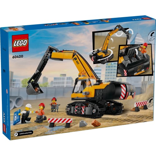 LEGO City yellow construction excavator 60420 5702017586939