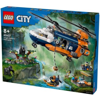 LEGO city ελικόπτερο εξερευνητή ζούγκλας στη βάση κατασκήνωσης 60437 5702017590820