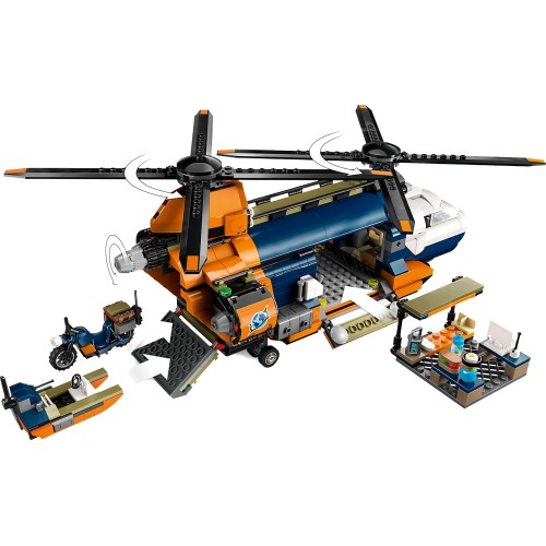 LEGO city ελικόπτερο εξερευνητή ζούγκλας στη βάση κατασκήνωσης 60437 5702017590820