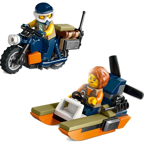 LEGO city ελικόπτερο εξερευνητή ζούγκλας στη βάση κατασκήνωσης 60437 5702017590820