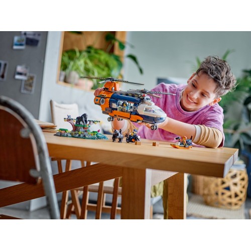 LEGO city ελικόπτερο εξερευνητή ζούγκλας στη βάση κατασκήνωσης 60437 5702017590820
