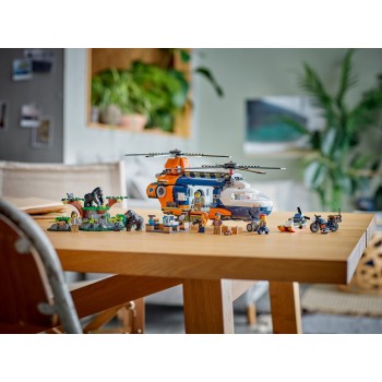 LEGO city ελικόπτερο εξερευνητή ζούγκλας στη βάση κατασκήνωσης 60437 5702017590820