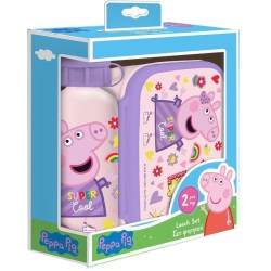 Diakakis imports Σετ Φαγητού Peppa Pig Φαγητοδοχείο 800Ml-Παγούρι 500Ml Αλουμινίου 000482809 5205698673481