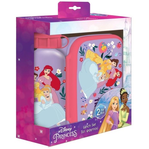 Diakakis imports Σετ Φαγητού Disney Princess Φαγητοδοχείο 800Ml-Παγούρι 500Ml Αλουμινίου 000564405 5205698673566