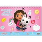 Diakakis imports Gabbys Dollhouse Gabby Drawing pad 23x33 40 Sheets Self-stencil- 2 Pages x 2 Fig. 000574065 5205698686078