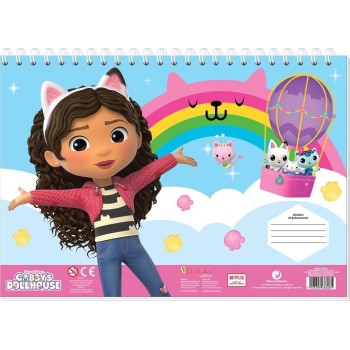 Diakakis imports Gabbys Dollhouse Gabby Drawing pad 23x33 40 Sheets Self-stencil- 2 Pages x 2 Fig. 000574065 5205698686078