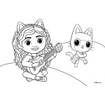 Diakakis imports Gabbys Dollhouse Gabby Drawing pad 23x33 40 Sheets Self-stencil- 2 Pages x 2 Fig. 000574065 5205698686078