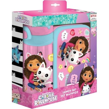 Diakakis imports Φαγητοδοχείο-Παγούρι Πλαστικό Σετ Gabbys Dollhouse 000574060 5205698673863
