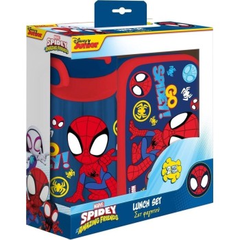 Diakakis imports Spiderman Φαγητοδοχείο-Παγούρι Πλαστικό Σετ Spidey 000508398 5205698673955