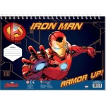 Diakakis imports Marvel Avengers Drawing pad Iron man 23x33 40 Sheets Car-stencil- 2 Pages x 2 Fig. 000506249 5205698686399