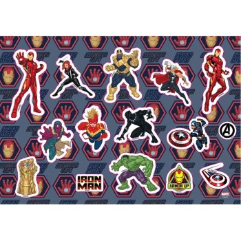 Diakakis imports Marvel Avengers Drawing pad Iron man 23x33 40 Sheets Car-stencil- 2 Pages x 2 Fig. 000506249 5205698686399