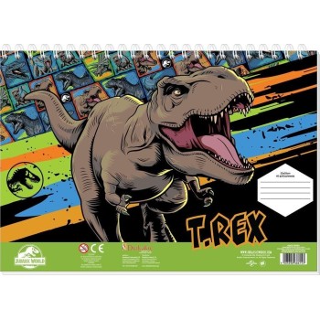 Diakakis imports Jurassic World Μπλοκ Ζωγραφικής Jurassic 23X33 40Φυλ Αυτοκ-Στενσιλ- 2Σελ Χρ - 1 Τμχ 000570990 5205698686153