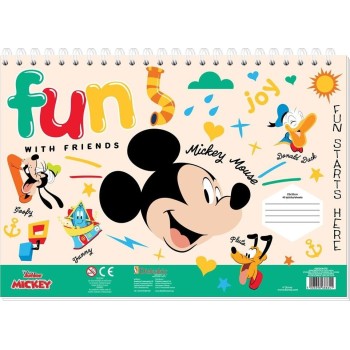 Diakakis imports Disney Mickey Mouse Μπλοκ Ζωγραφικής Mickey 23X33 40Φυλ Αυτοκ-Στενσιλ- 2Σελ Χρ - 1 Τμχ 000564476 5205698686634