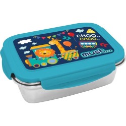 Diakakis imports Children's Food Container Must 900Ml - With Stainless Steel Base Little Train 000585751 5205698673764
