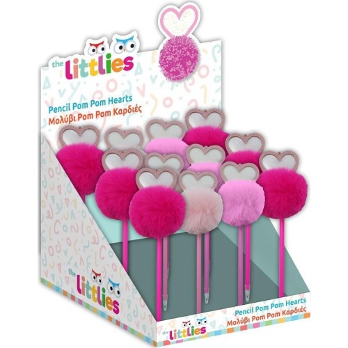 Diakakis imports Μολύβι Pompom The Littlies Καρδιές - 1 Τμχ 000647032 5205698674464