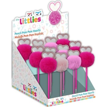 Diakakis imports Pompom Pencil The Littlies Hearts 000647032 5205698674464