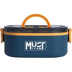 Diakakis imports Food Container Must 750Ml 2 In 1 Stainless Steel With Fork-Spoon Petrol 000585989 5205698690006