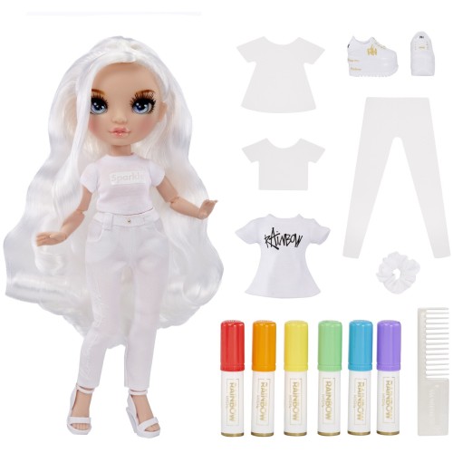 MGA Entertainment Rainbow High Color & Create Fashion Doll- Blue Eyes 594123EUC 035051594123