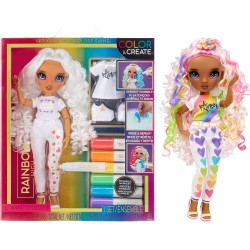 MGA Entertainment Rainbow High Color & Create Fashion Doll- Purple Eyes 594147EUC 035051594147
