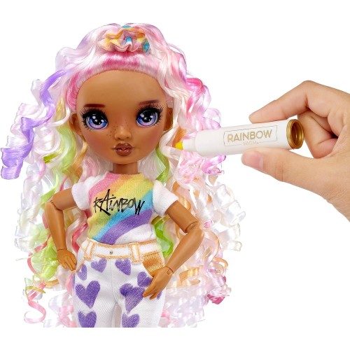 MGA Entertainment Rainbow High Color & Create Fashion Doll- Purple Eyes 594147EUC 035051594147