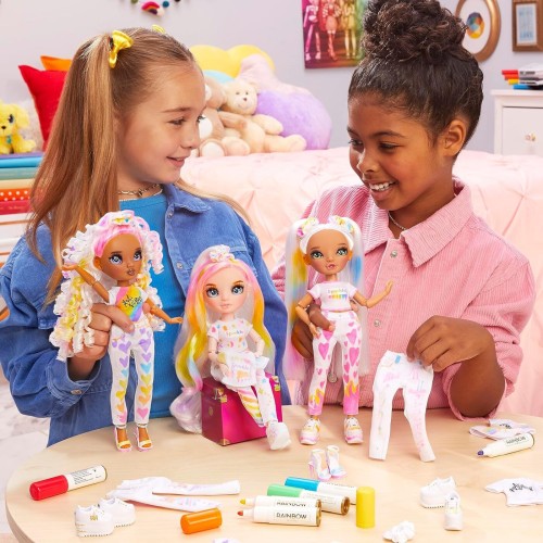 MGA Entertainment Rainbow High Color & Create Fashion Doll- Purple Eyes 594147EUC 035051594147