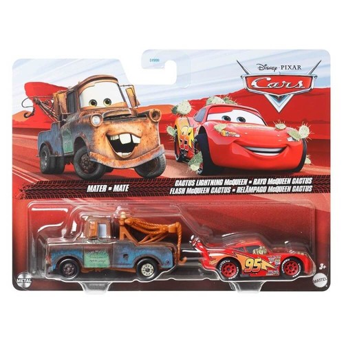 Mattel Disney Cars Pixar Cars Αυτοκινητακια - Σετ Των 2 Matter And Cactus Lightning Mc Queen DXV99 / HTX10 194735199303