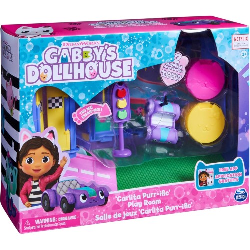 Spin Master Gabbys Dollhouse Gabby S Dollhouse Carlita Purr-Ific Play Room Deluxe Room Set (6064149) 092141 778988380819