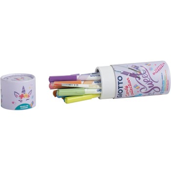 Giotto Μαρκαδόροι Ζωγραφικής Turbo Soft Brush Candy Collection 12Pcs 000427700 8000825057069