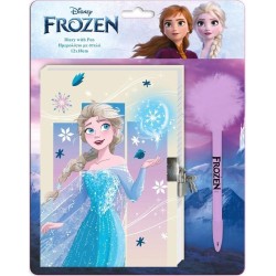 Diakakis imports Disney Frozen ημερολόγιο  frozen με κλειδαριά και στυλό με pom pom 000564296 5205698661402