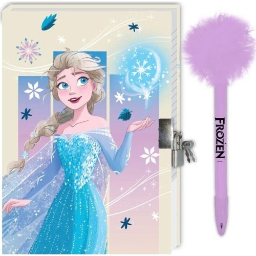 Diakakis imports Disney Frozen ημερολόγιο  frozen με κλειδαριά και στυλό με pom pom 000564296 5205698661402