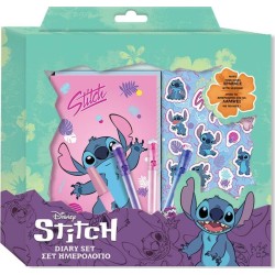 Diakakis imports Disney Stitch ημερολόγιο σετ  stitch 7 τμχ. με στυλό, σελίδα με αυτοκόλλητα, πούλιες, κόλλα 000564297 520569866
