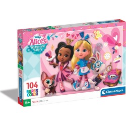 Clementoni παιδικό παζλ super color disney alices wonderland bakery 104 τμχ 1210-25751 8005125257515
